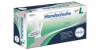 HANDSCHUHE Einmal Latex puderfrei L