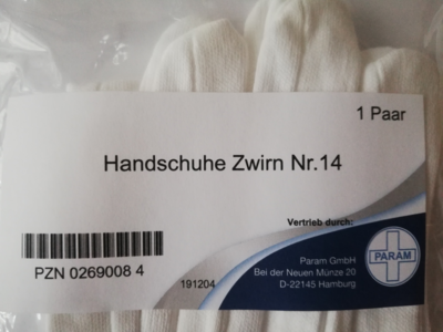 HANDSCHUHE Zwirn Gr.14