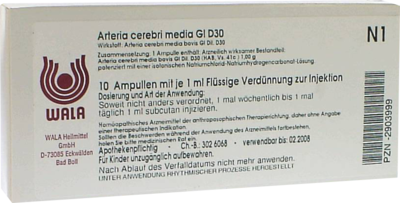 ARTERIA CEREBRI media GL D 30 Ampullen