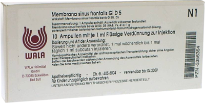 MEMBRANA sinus frontalis GL D 5 Ampullen