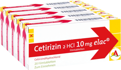 CETIRIZINDIHYDROCHLORID elac 10 mg Filmtabletten